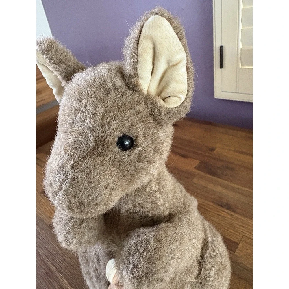 GUND Kangaroo With Baby Joey 1993 Brown Stuffed‎ Plush